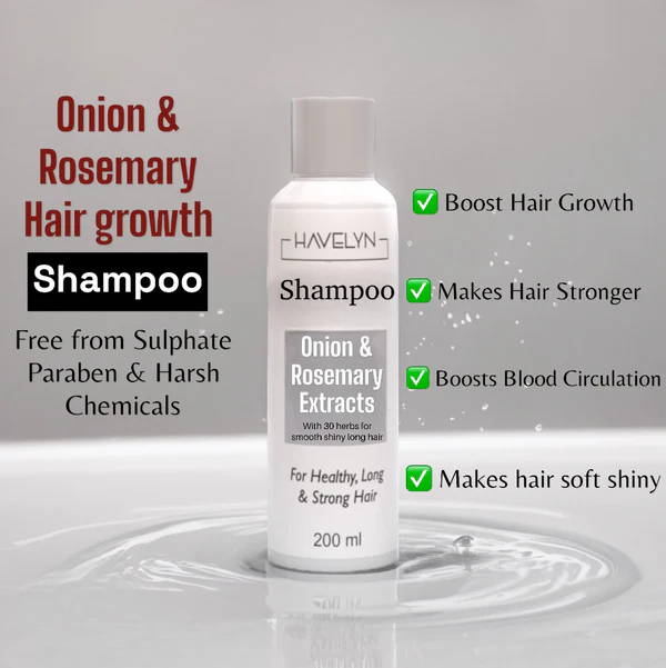 Havelyn Onion & Rosemary Shampoo For Healthy, Long & Strong Hair